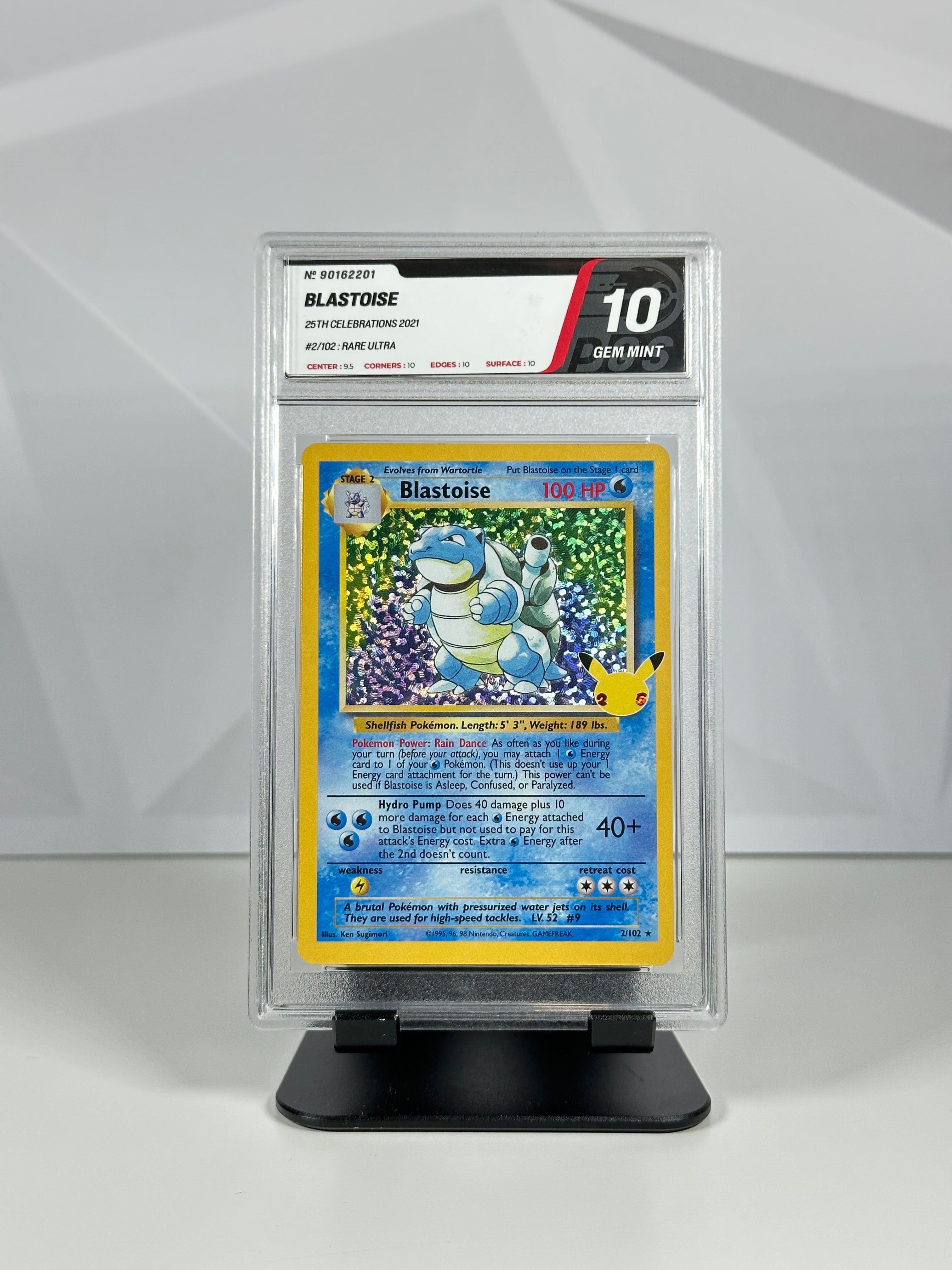 Blastoise 25th Anniversary 2021 PSA 10 / PGS 10